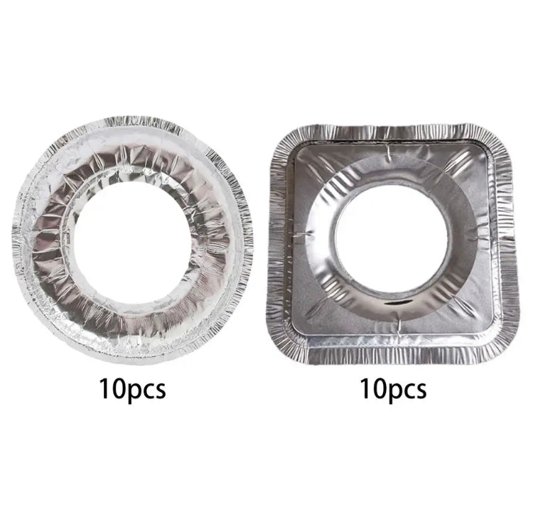10Pcs Aluminium Stove Disposable Cover, Gas Burner Bib Liners Stove Cover, Cleaning Pad Mat Kitchen 10Pcs Aluminium Stove Disposable Cover, Gas Burner Bib Liners Stove Cover, Cleaning Pad Mat Kitchen